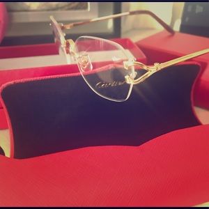 Cartier "clear l/gold" frame glasses
